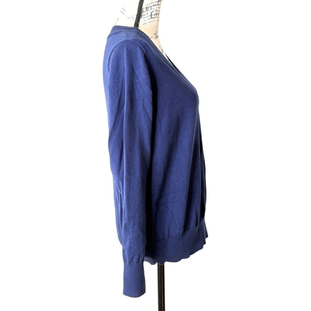 Vineyard Vines V-Neck Sweater Pullover Long Sleeve Cotton Blue Womens Size XL - Picture 2 of 7